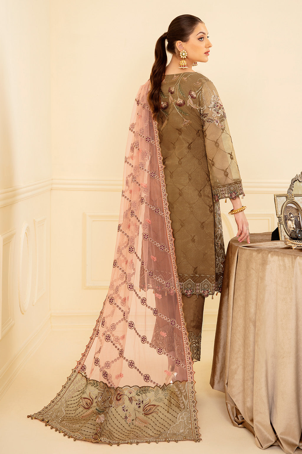 Ramsha | Minhal Organza Collection | M-705 - Khanumjan  Pakistani Clothes and Designer Dresses in UK, USA 