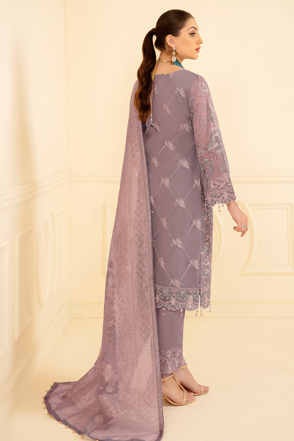 Ramsha | Minhal Organza Collection | M-709 - Khanumjan  Pakistani Clothes and Designer Dresses in UK, USA 