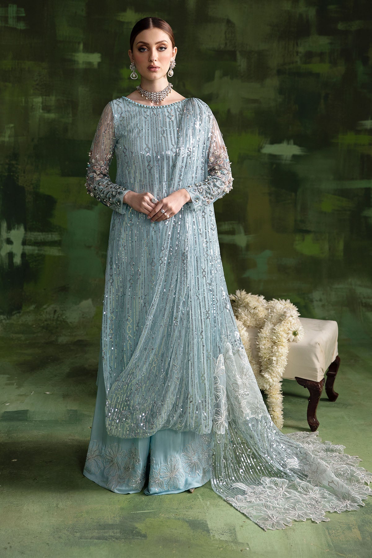 Nureh | Luxury Pret Formals | AQUA MOON