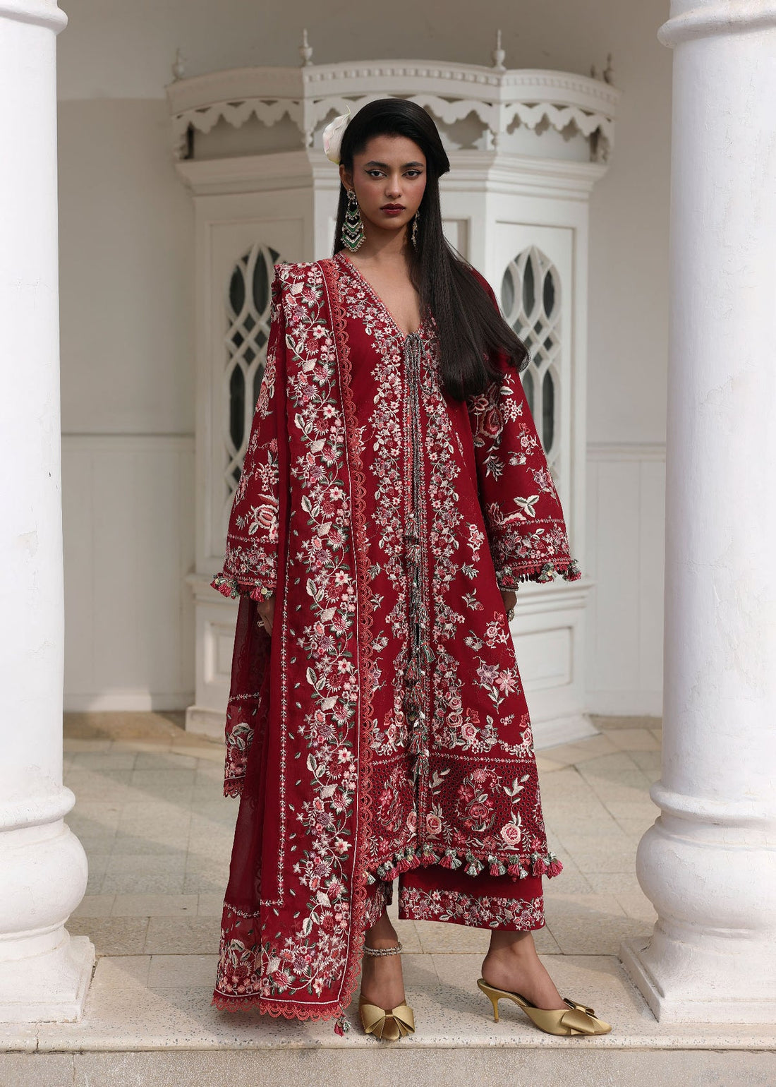 hussain rehar red dress Kalak HussainRehar
