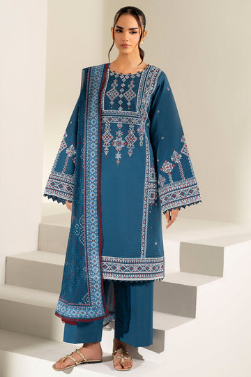 Farasha | Summer Weaves Embroidered Lawn | Pale Blue
