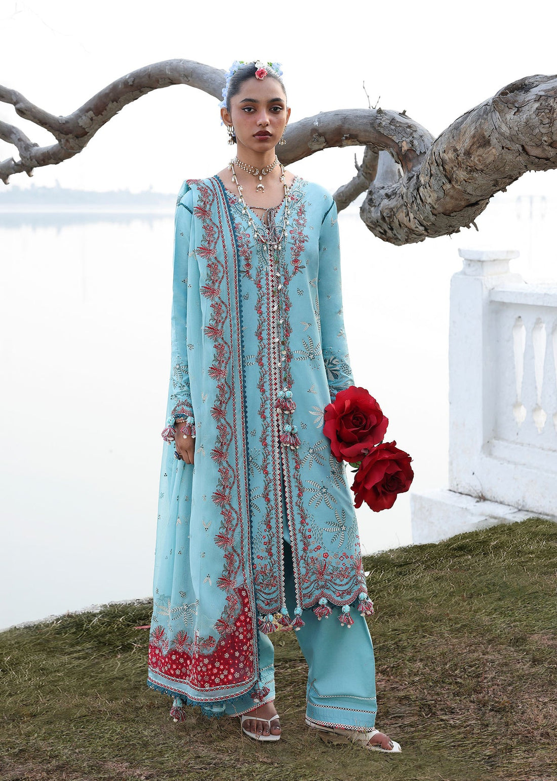 hussain rehar sky blue dress Hussain rehar blue dress