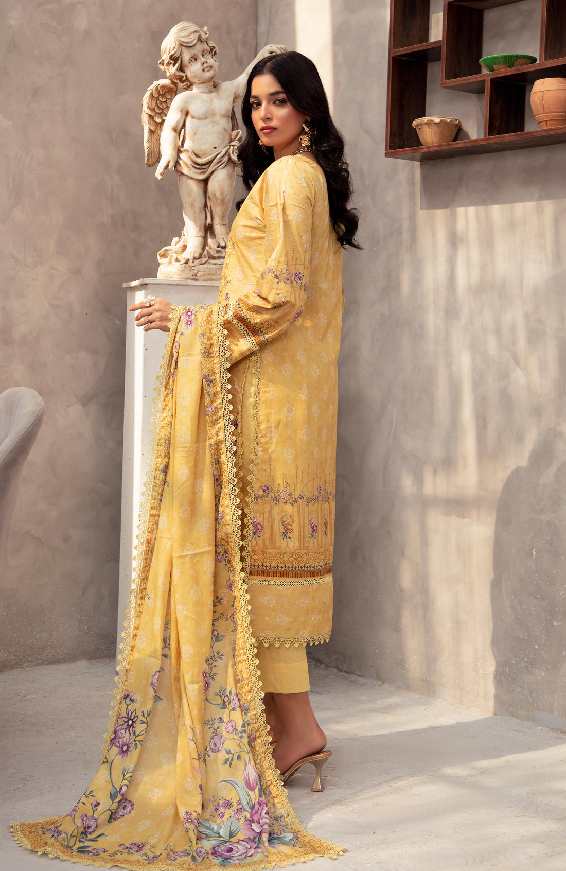 Alzohaib | Digital Printed Cambric | Colors Digital Cambric 3 Piece-CDC-2-25-02