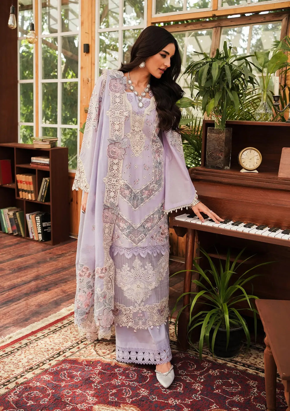 Kahf Premium | Luxury Lawn 24 | KLE-01B Lilac - Khanumjan  Pakistani Clothes and Designer Dresses in UK, USA 