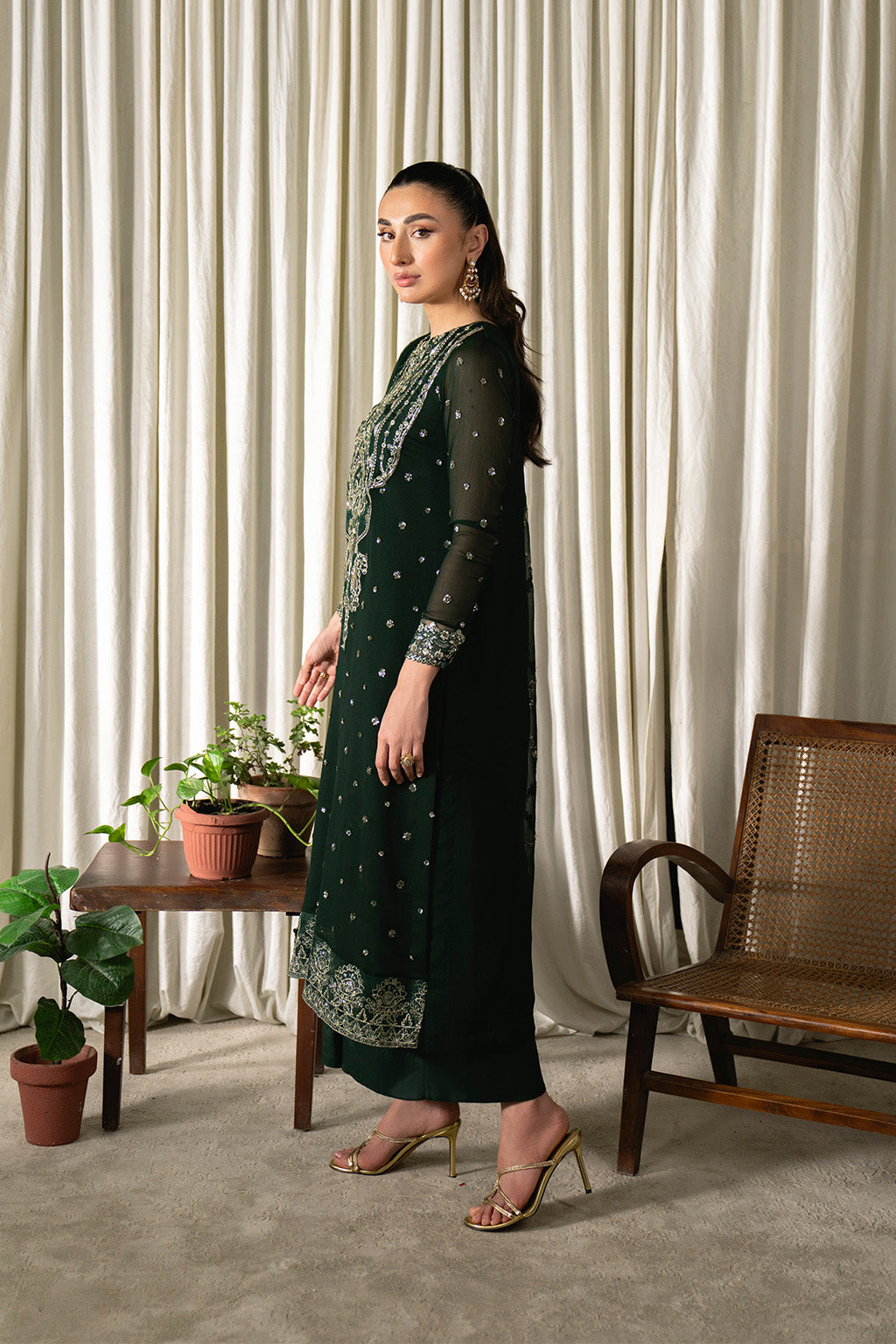 Neeshay | Ready to Wear Chiffon | RTW-CHFN-04 Green
