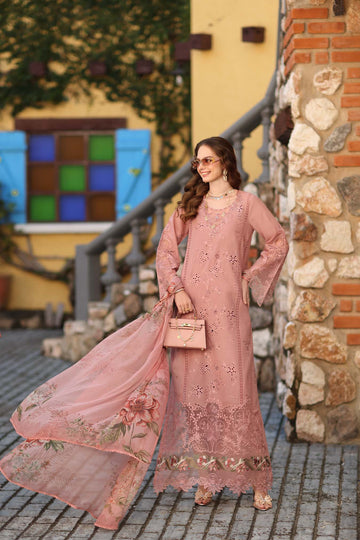 Noor by Saadia Asad | Luxe Chikankari 26 | D8 - B - Petal Pink