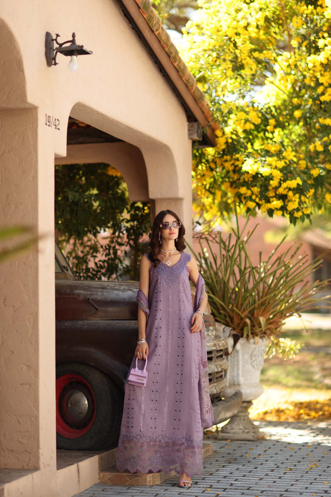 Noor by Saadia Asad | Luxe Chikankari 26 | D4 - A - French Violet