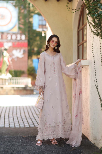 Noor by Saadia Asad | Luxe Chikankari 26 | D7 - A - Soft Rose Mink