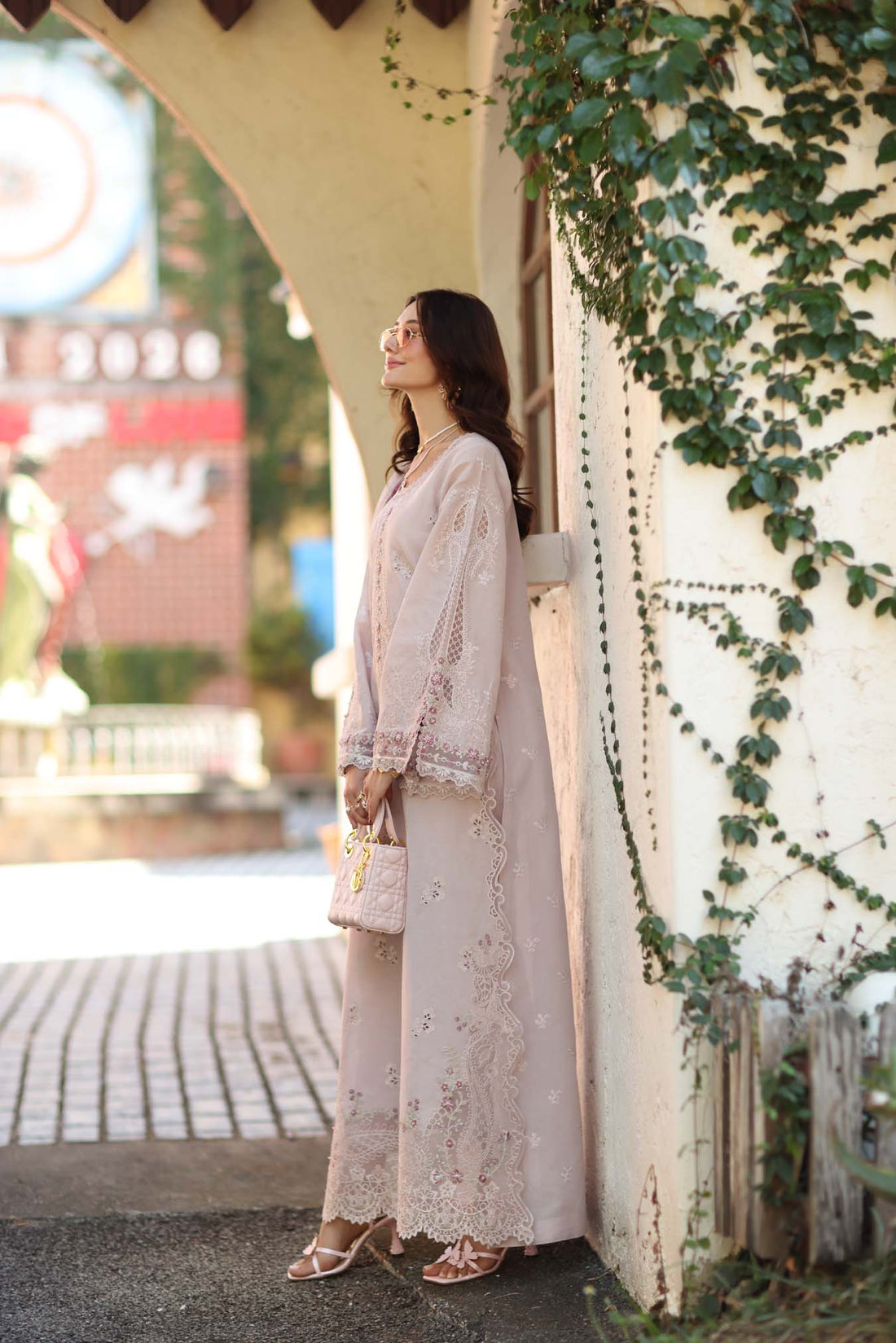 Noor by Saadia Asad | Luxe Chikankari 26 | D7 - A - Soft Rose Mink