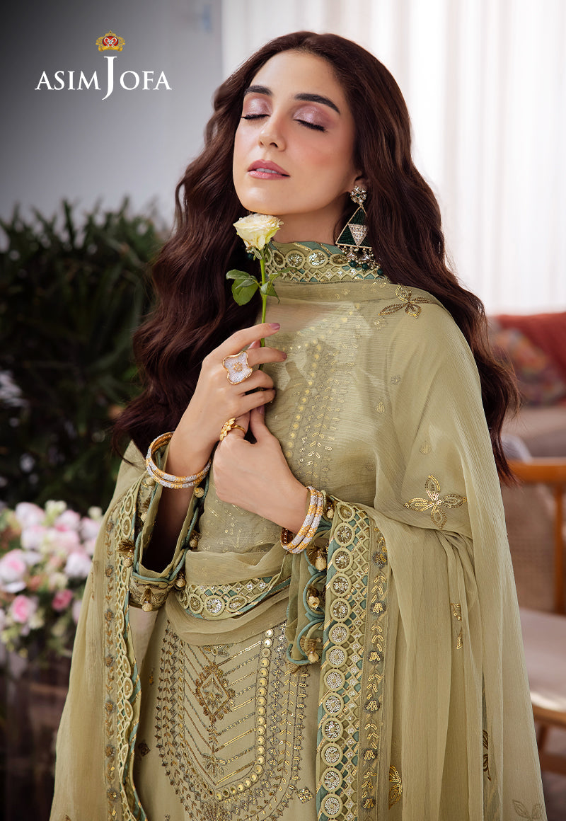 Asim Jofa | Uraan Lawn Chiffon Collection | AJUR-11 - Khanumjan  Pakistani Clothes and Designer Dresses in UK, USA 