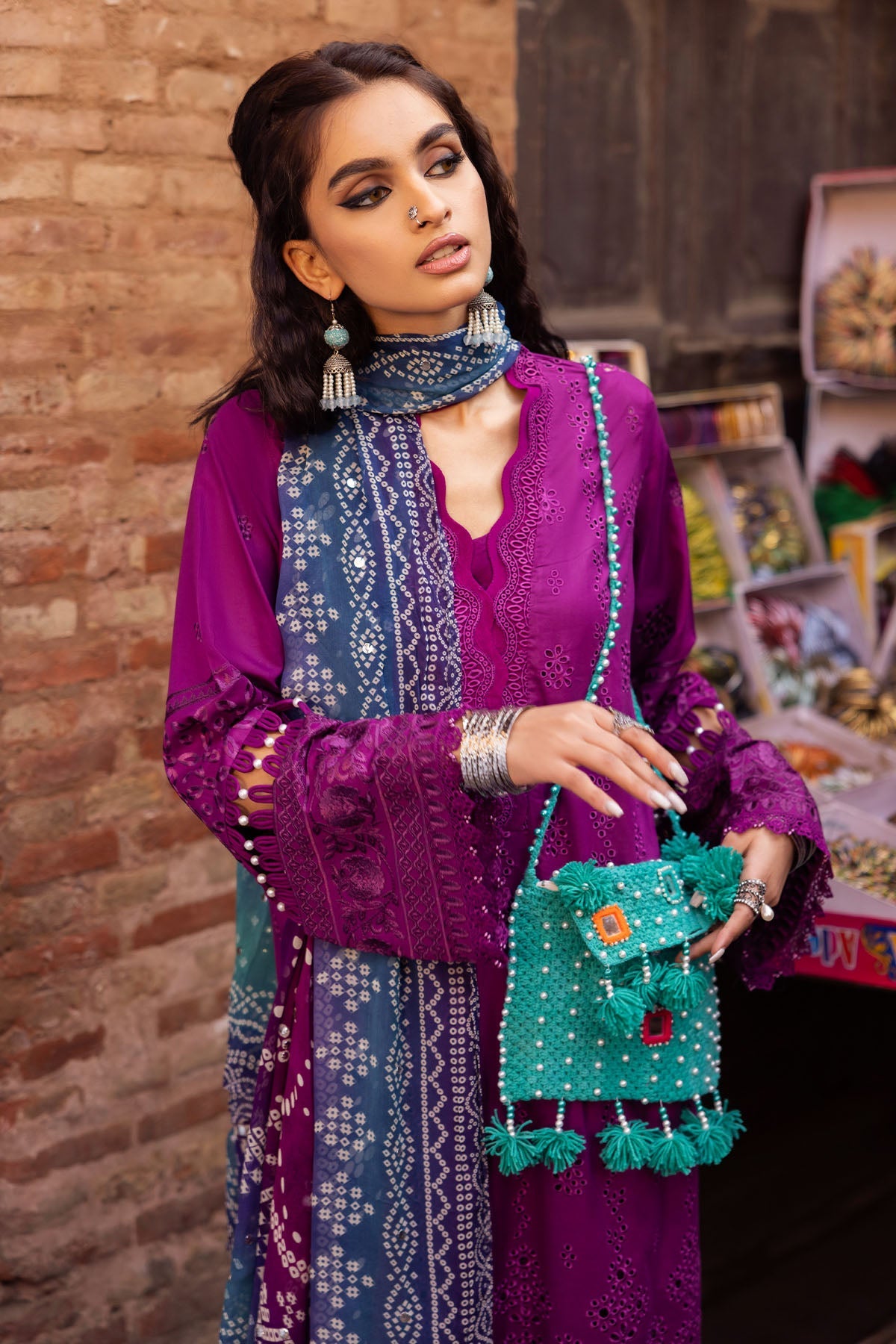 Nureh | Bazaar Lawn | NS-125 - Khanumjan  Pakistani Clothes and Designer Dresses in UK, USA 