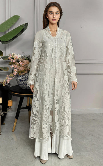 Threads and Motifs | Formal Dresses 25 | Net Embroidered Jacket With Trouser