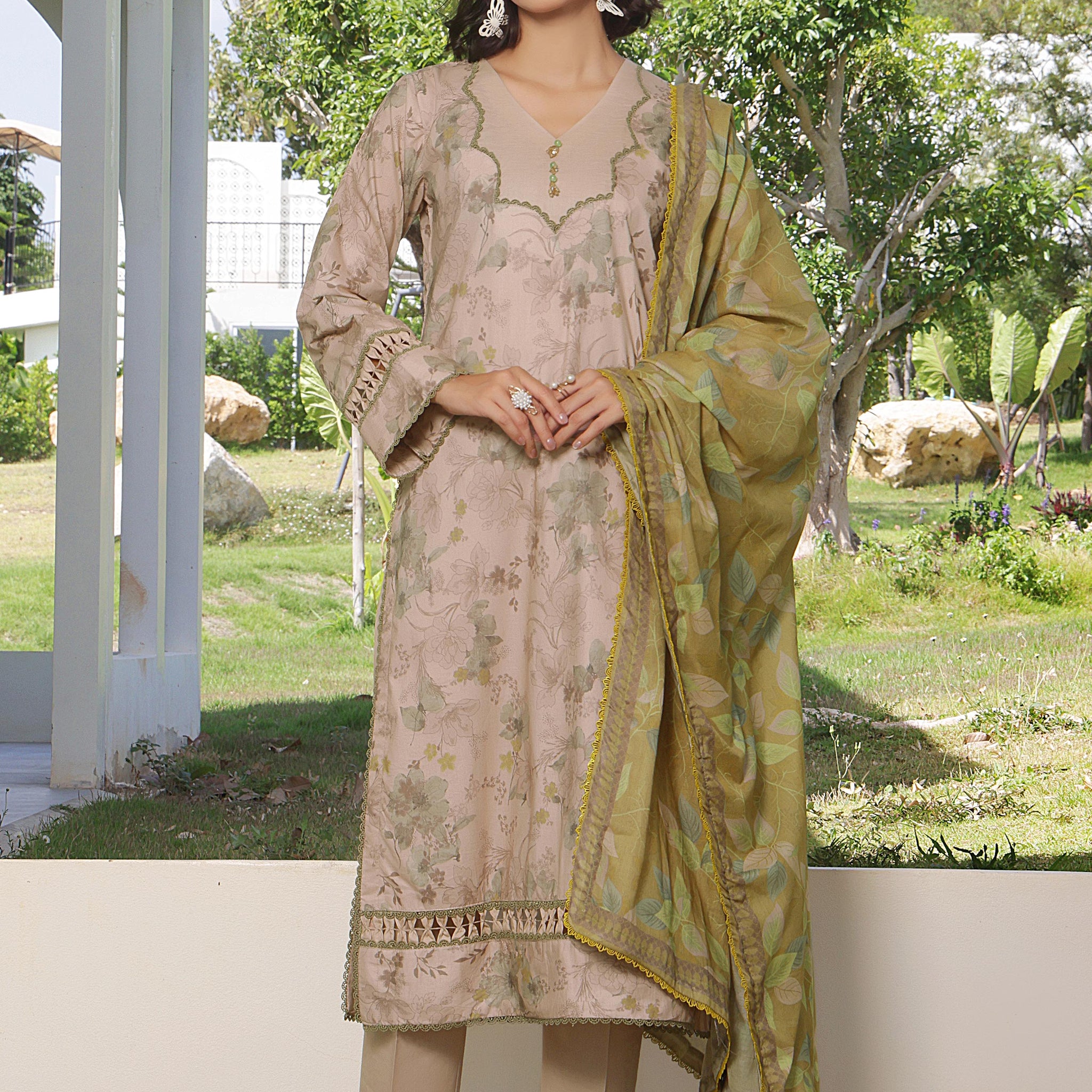 Alzohaib | Digital Printed Cambric | Colors Digital Cambric 3 Piece-CDC-25-03