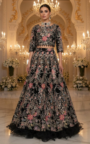 Threads and Motifs | Formal Dresses 25 | Embroidered Blouse With Lehenga
