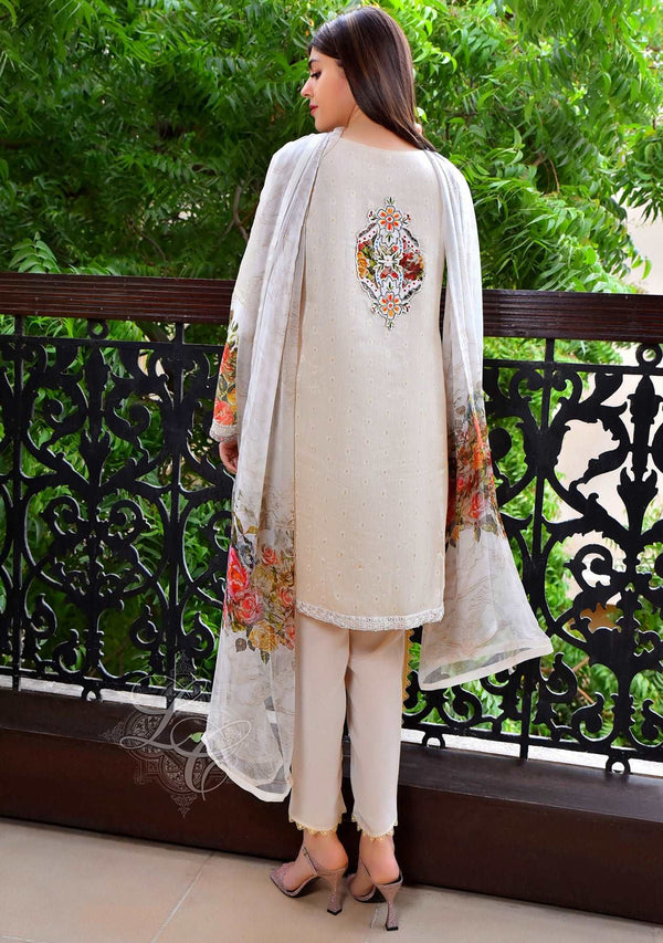 Layla Chatoor | Luxury Pret | Off White Gota Shirt