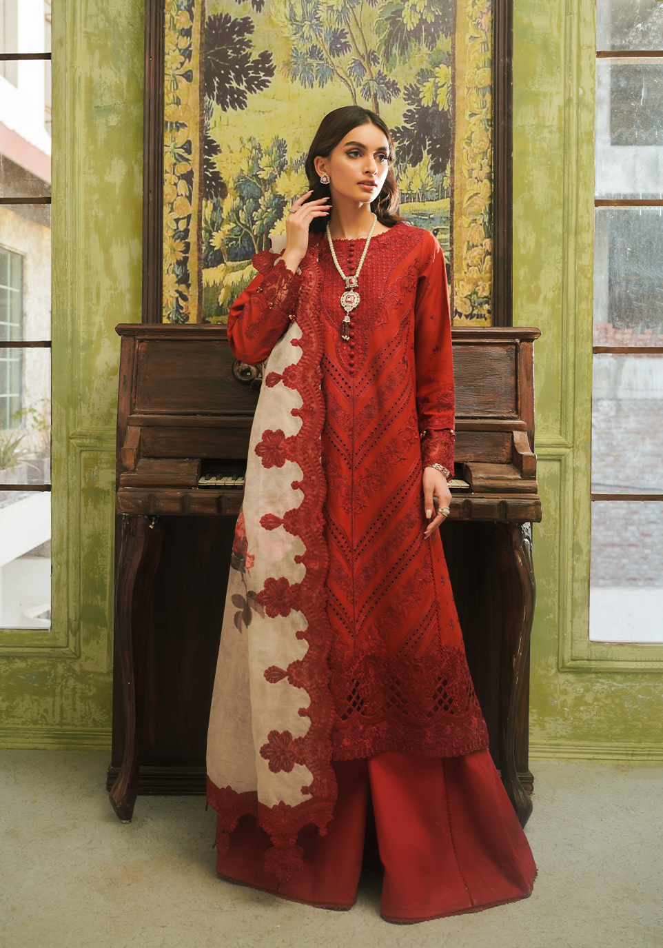 Zarqash | Tresor Luxury Lawn 24 | ZQT 007 ROSALINE - Khanumjan  Pakistani Clothes and Designer Dresses in UK, USA 