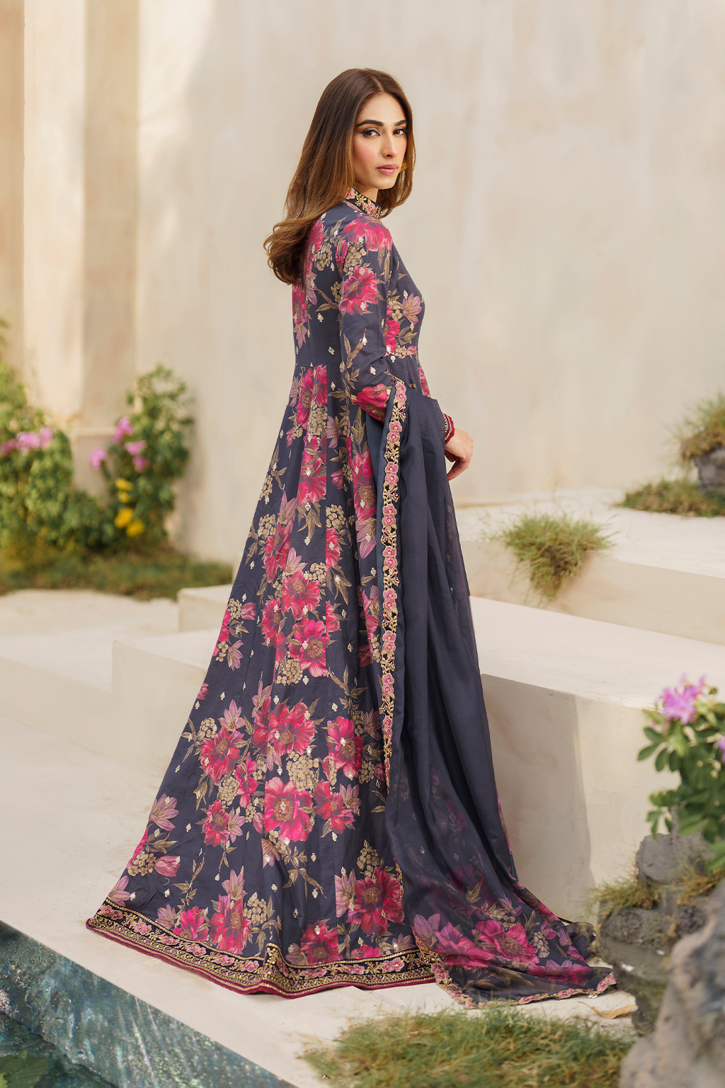 Iznik | Festive lawn 24 | SFL-12 - Khanumjan  Pakistani Clothes and Designer Dresses in UK, USA 