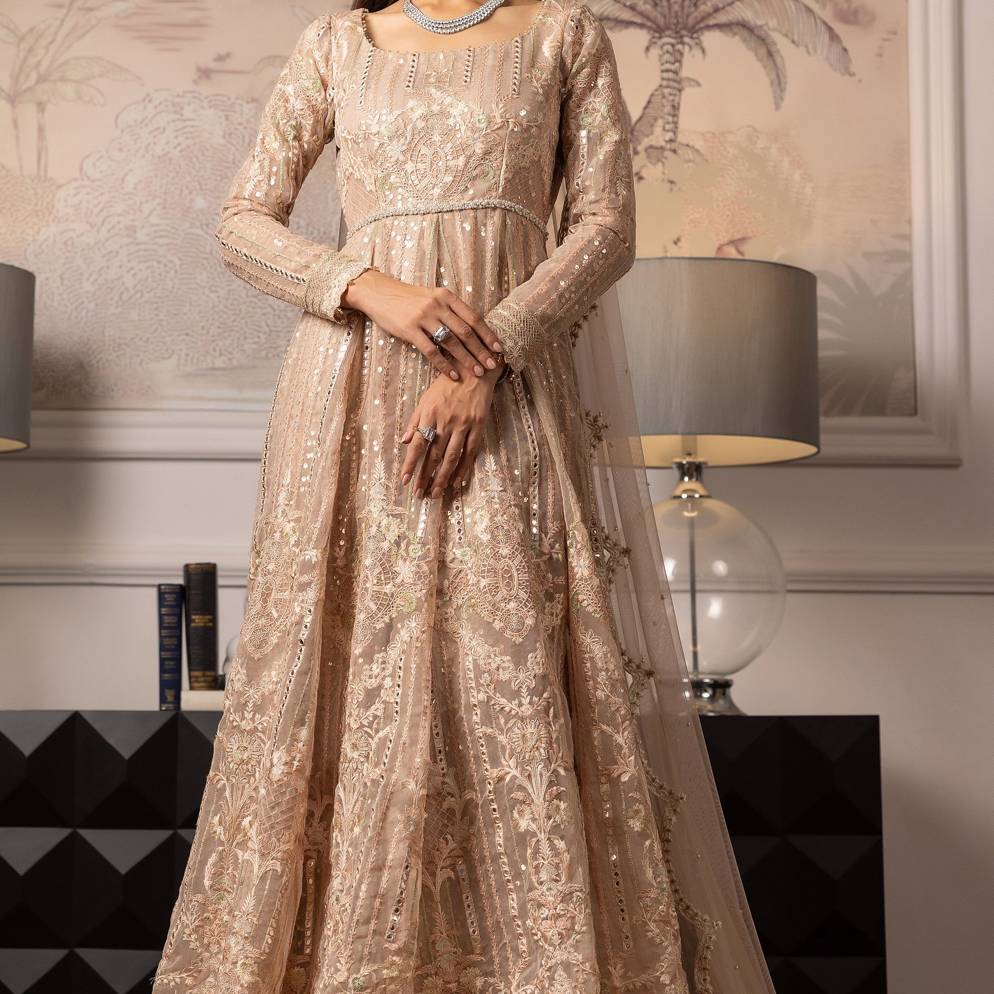 Threads and Motifs | Formal Dresses 25 | Embroidered Net Maxi