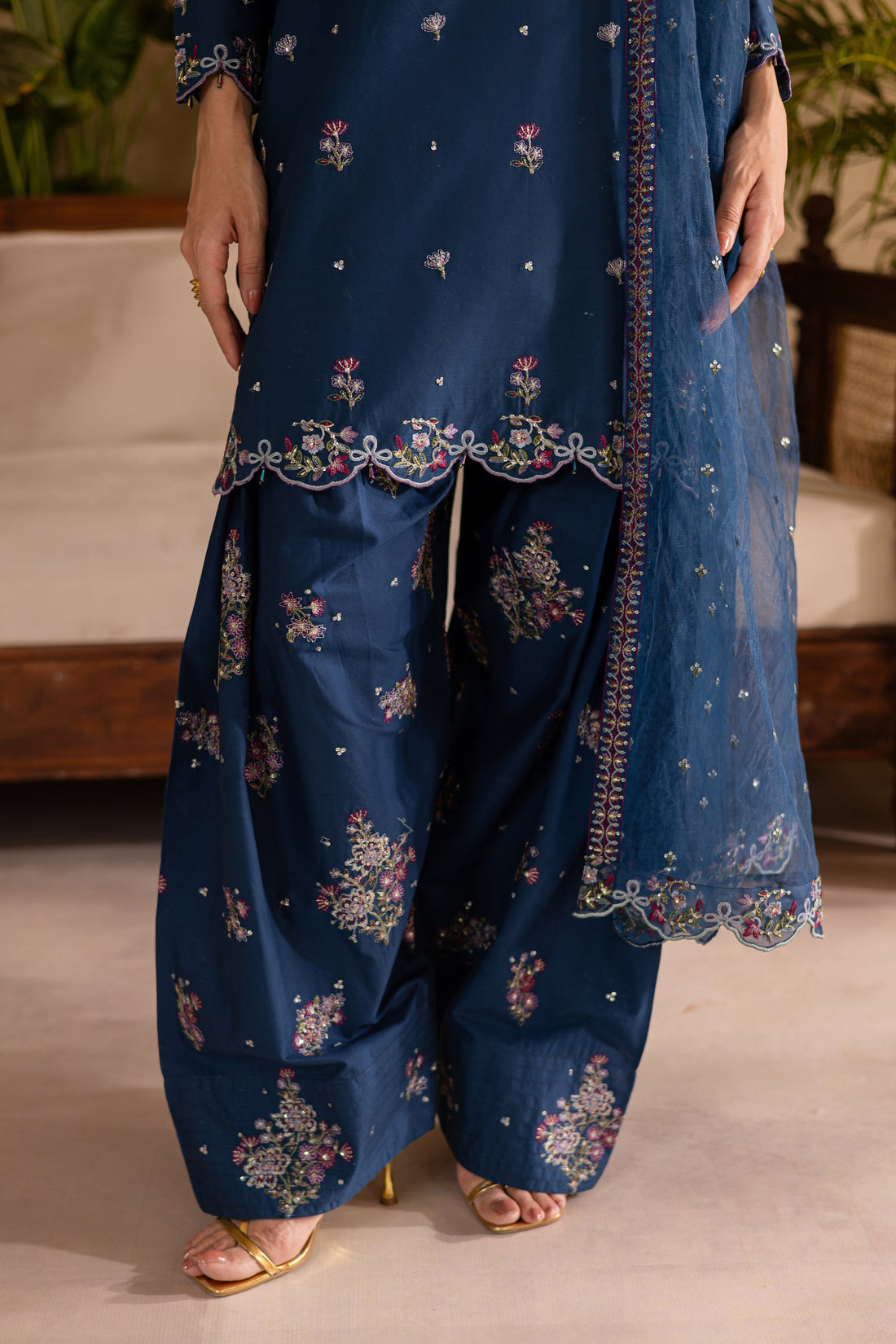 Batik | Nyra Embroidered Summer Solids | Perk