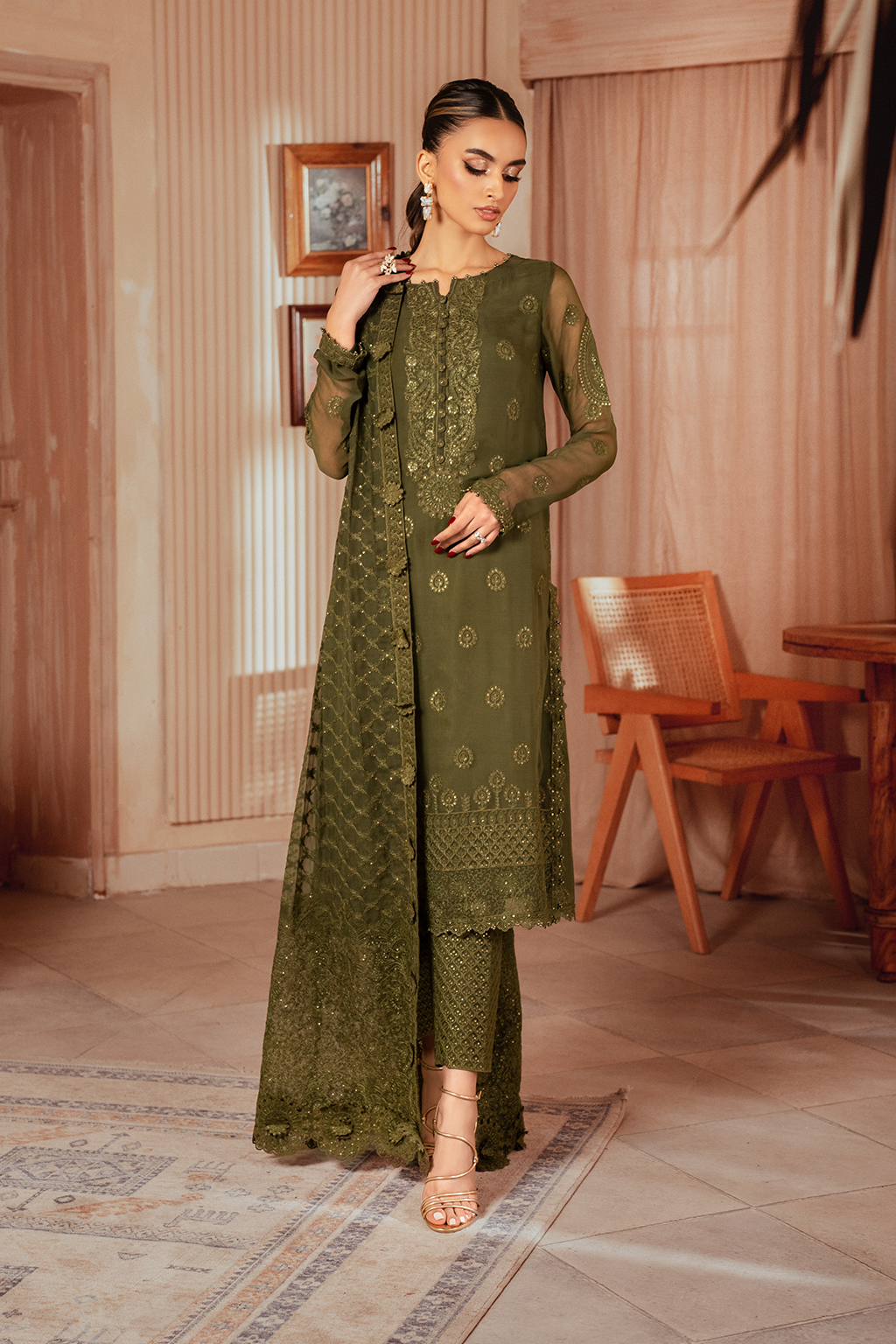 Iznik | Chiffonkari Formals | ICK-05 Embroidered Chiffon