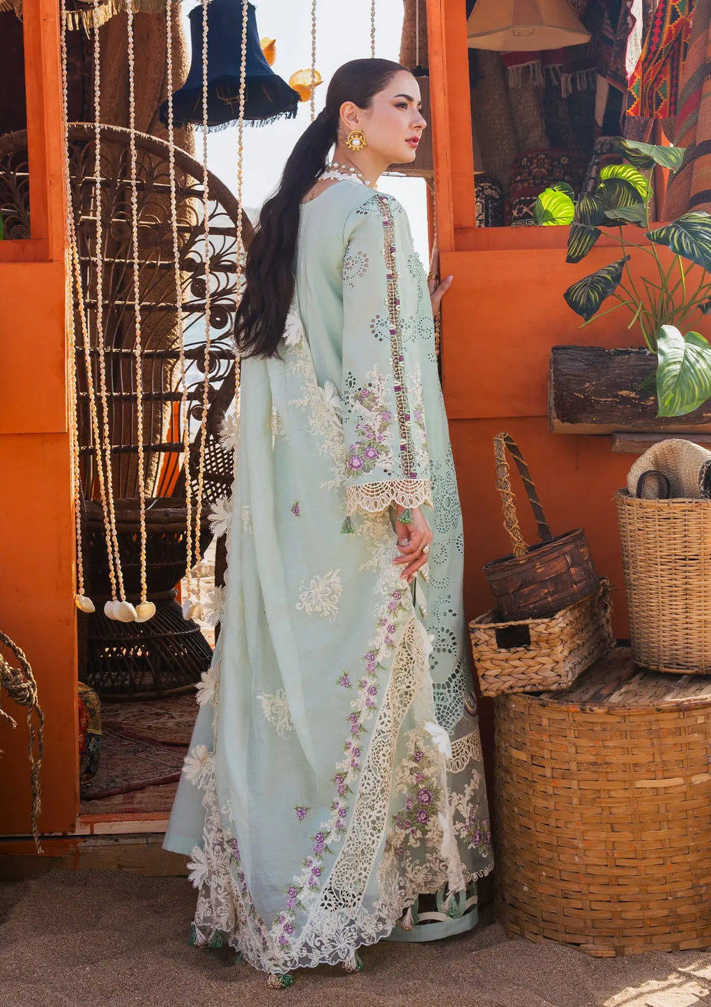 Elaf Premium | Hai Kuch Festive Lawn 24 | EHK-03A Mehrma - Khanumjan  Pakistani Clothes and Designer Dresses in UK, USA 