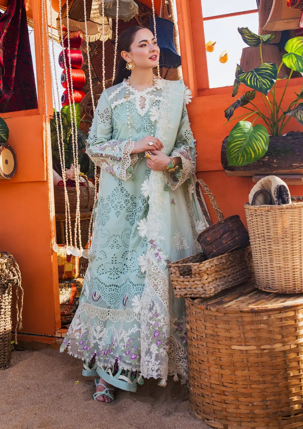 Elaf Premium | Hai Kuch Festive Lawn 24 | EHK-03A Mehrma - Khanumjan  Pakistani Clothes and Designer Dresses in UK, USA 