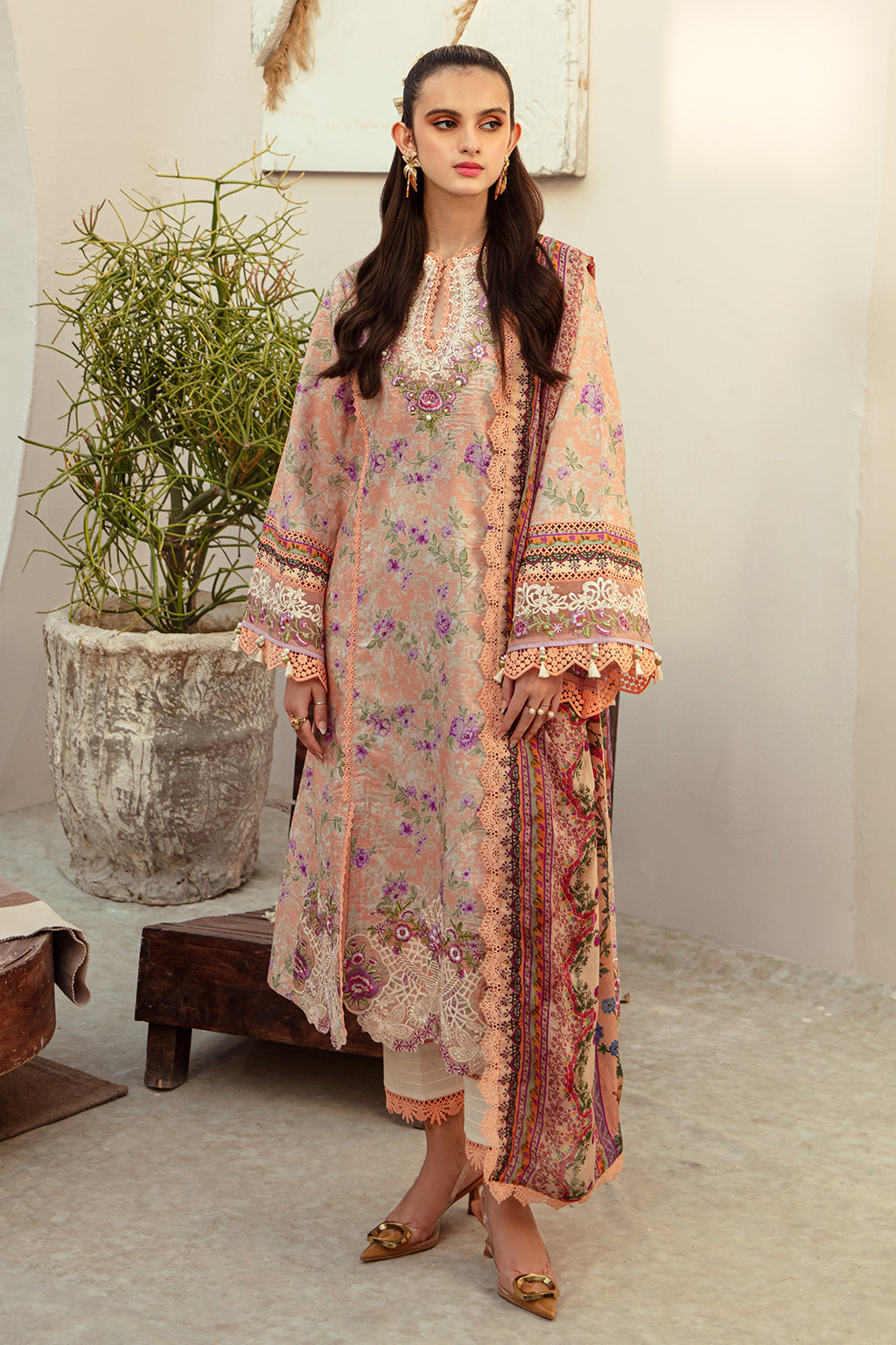 AJR Couture | Alif Affordable Lawn 24 | CORAL BLUSH - Khanumjan  Pakistani Clothes and Designer Dresses in UK, USA 