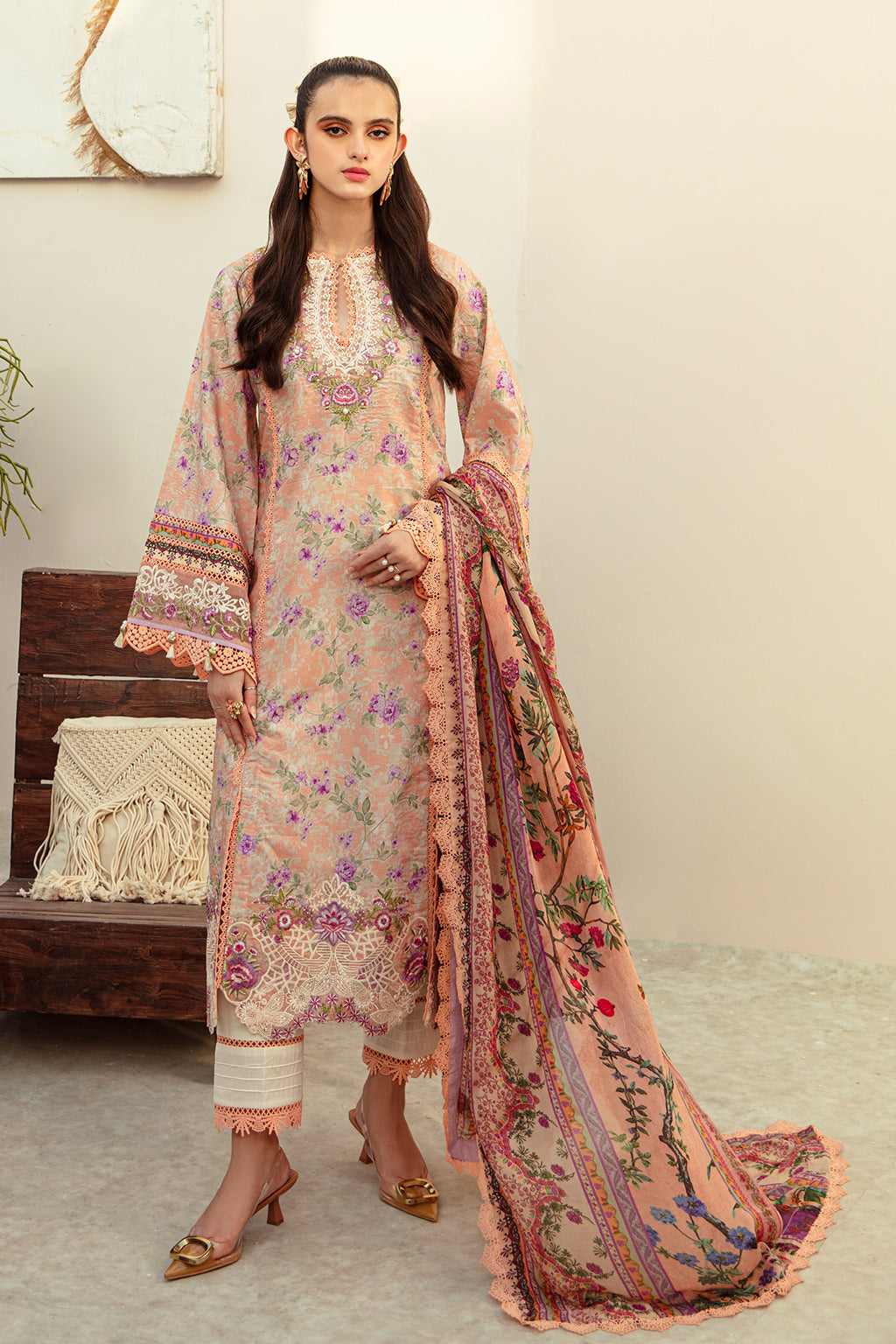 AJR Couture | Alif Affordable Lawn 24 | CORAL BLUSH - Khanumjan  Pakistani Clothes and Designer Dresses in UK, USA 