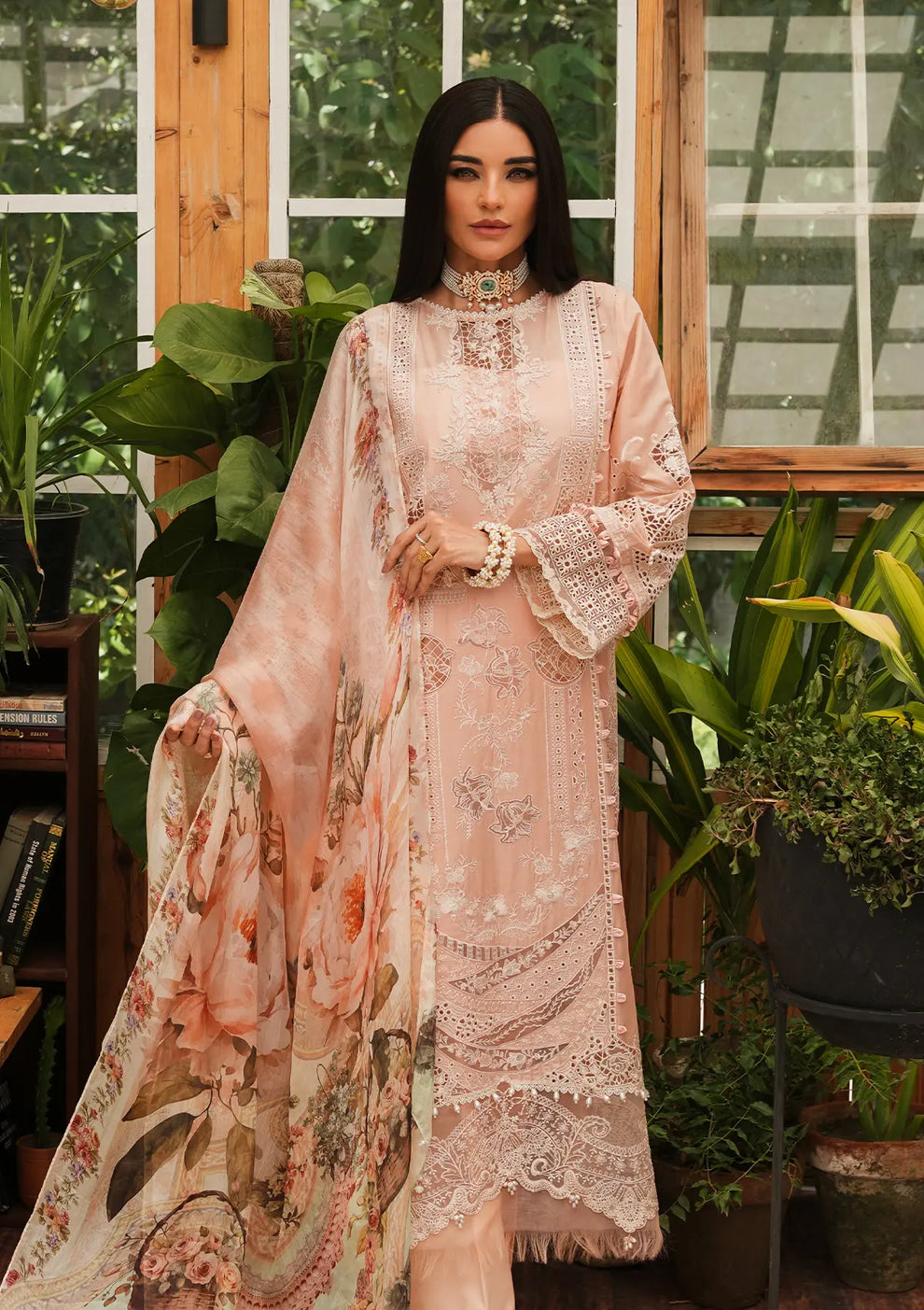 Kahf Premium | Luxury Lawn 24 | KLE-03A Flamingo - Khanumjan  Pakistani Clothes and Designer Dresses in UK, USA 