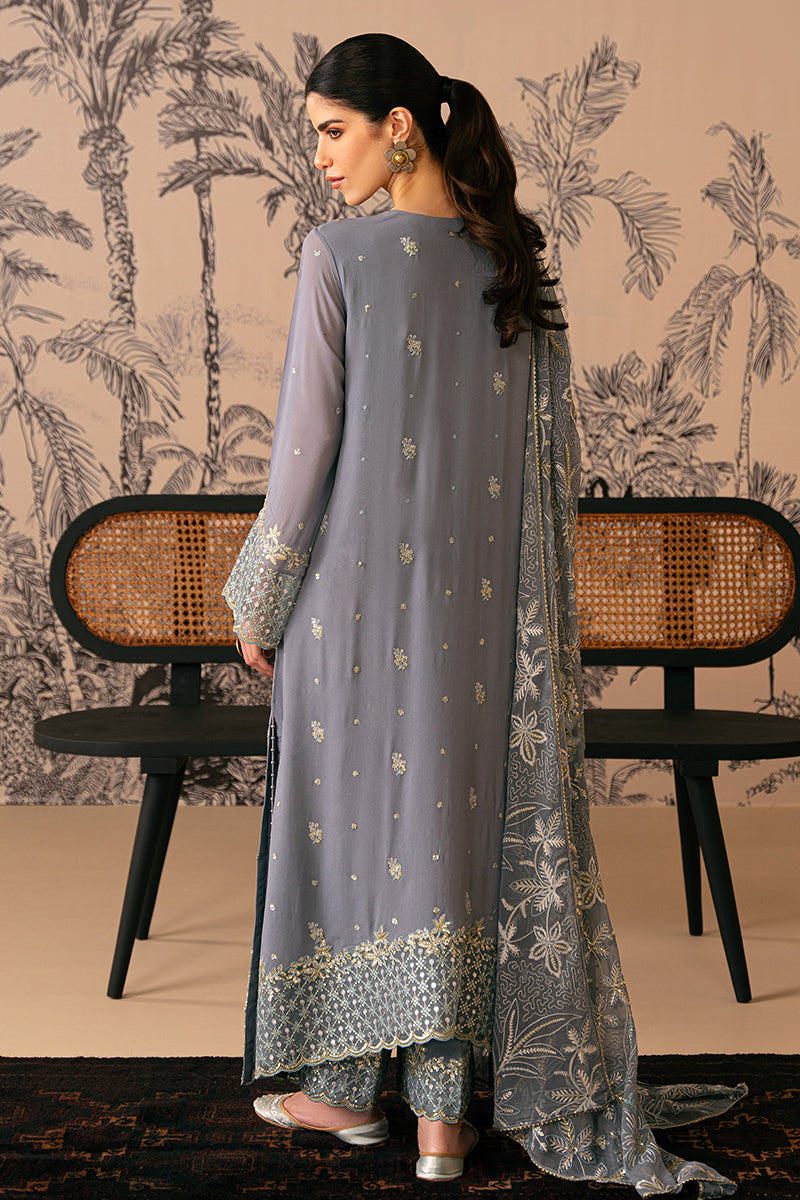 Cross Stitch | Luxe Atelier 24 | SMOKE BLUE - Khanumjan  Pakistani Clothes and Designer Dresses in UK, USA 