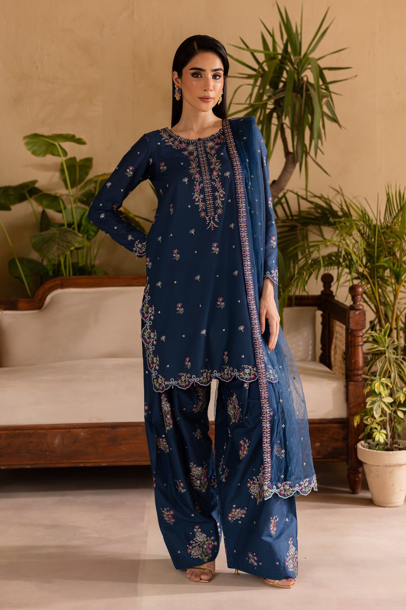 Batik | Nyra Embroidered Summer Solids | Perk
