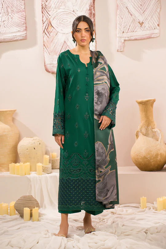 Iznik | Lawnkari 24 | UE-159 PLUSH GREEN - Khanumjan  Pakistani Clothes and Designer Dresses in UK, USA 