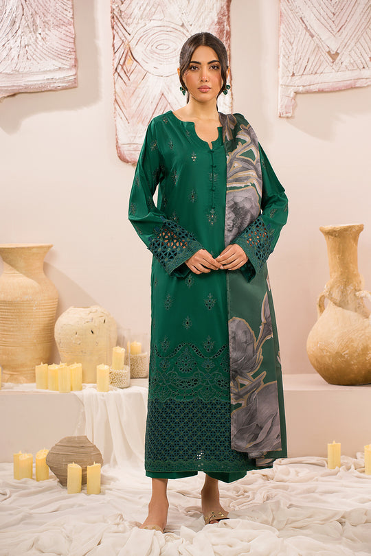 Iznik | Lawnkari 24 | UE-159 PLUSH GREEN - Khanumjan  Pakistani Clothes and Designer Dresses in UK, USA 