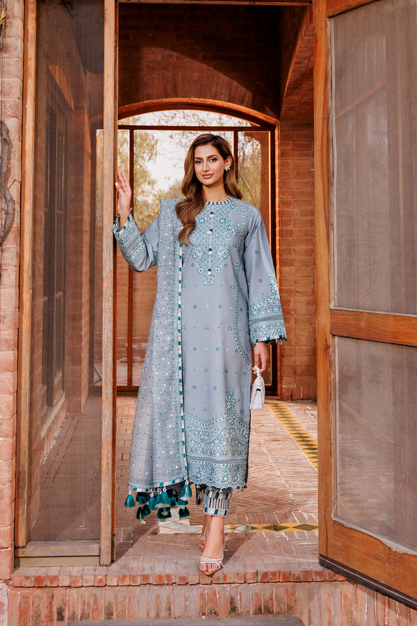 Farasha | Dastoor Embroidered Lawn SS24 | BERYL GREY - Khanumjan  Pakistani Clothes and Designer Dresses in UK, USA 