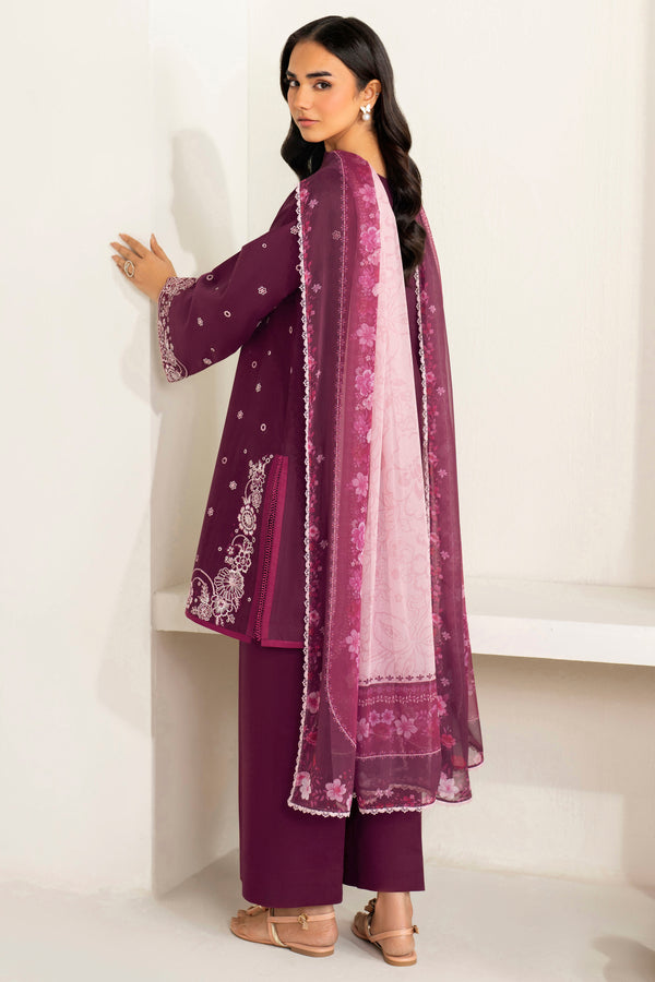 Farasha | Summer Weaves Embroidered Lawn | Rose Passion