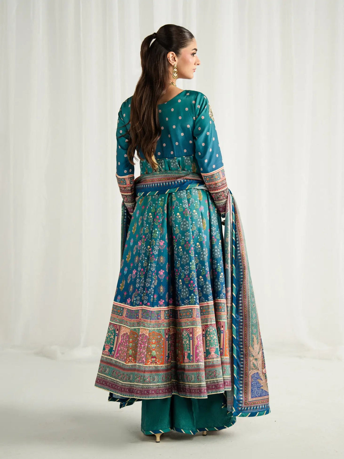 Gulaal | Aira Printed Silk | Azure