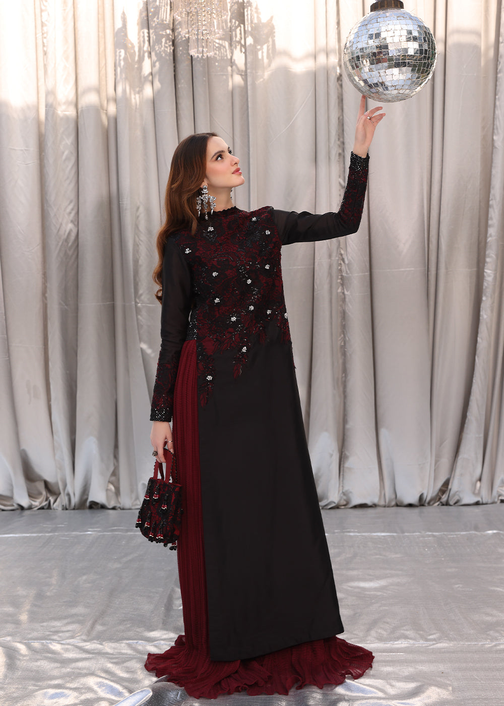 Musferah Saad | Moonlit Glam | Crimson Noir