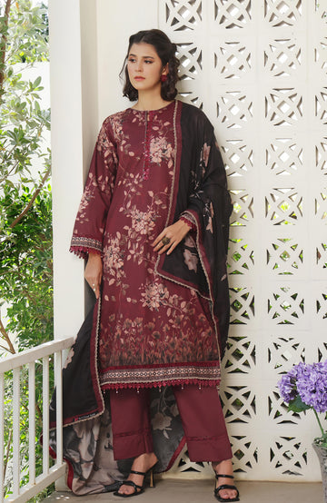 Alzohaib | Digital Printed Cambric | Colors Digital Cambric 3 Piece-CDC-25-05