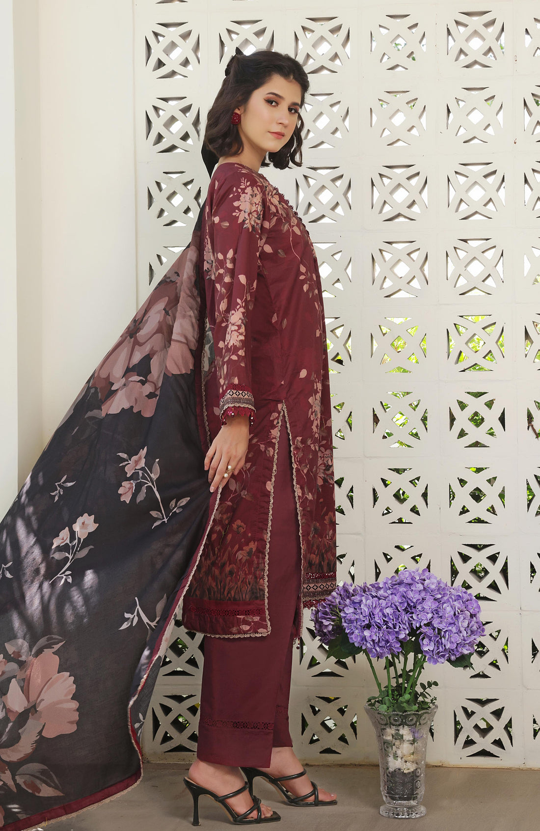 Alzohaib | Digital Printed Cambric | Colors Digital Cambric 3 Piece-CDC-25-05
