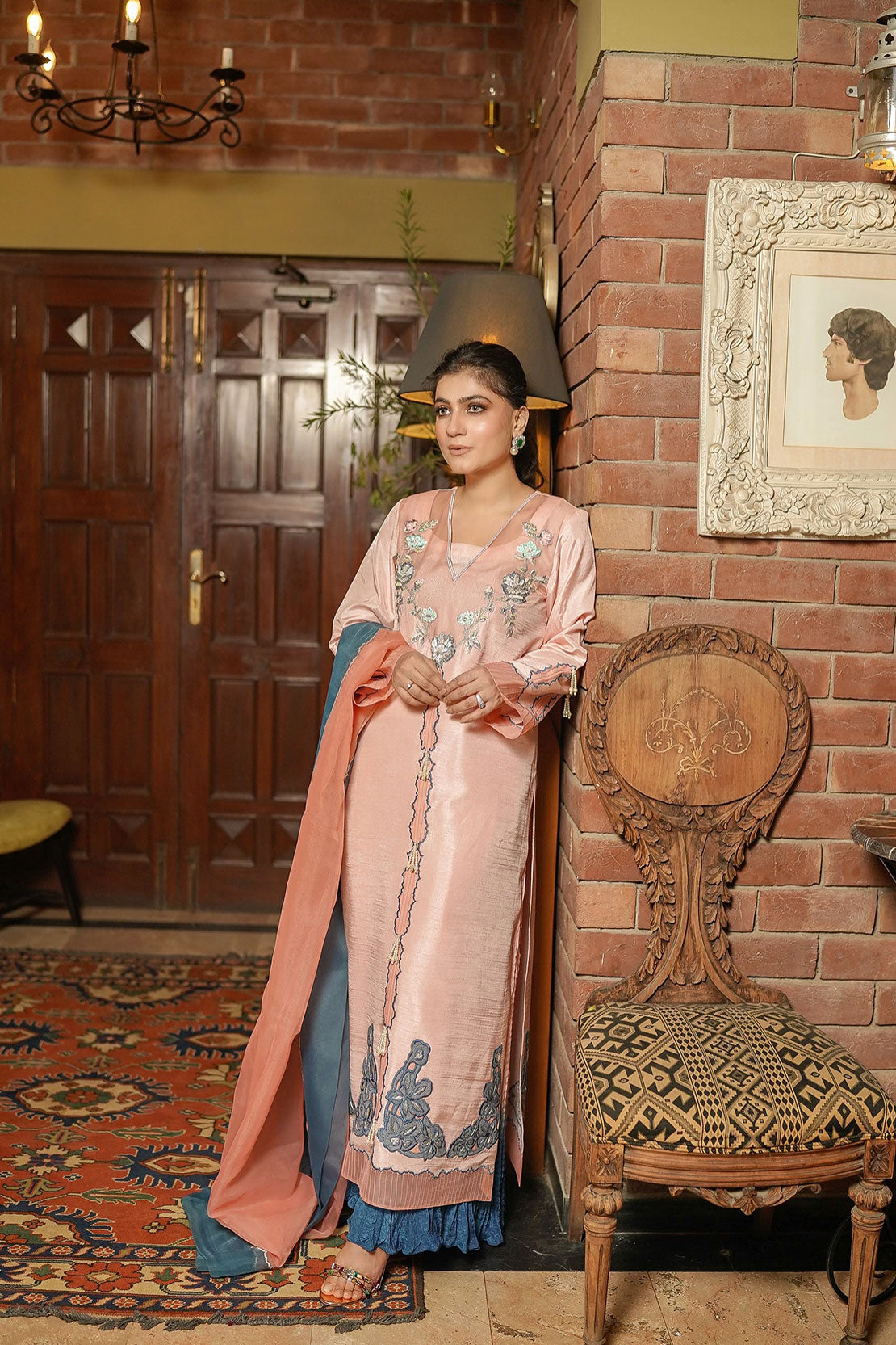 Leon | Leon Luxe Collection | PEACH MALBA - Khanumjan  Pakistani Clothes and Designer Dresses in UK, USA 