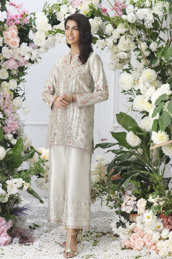 Wahajmkhan | Eden wedding Formals | SILVER SHORT JACKET - Khanumjan  Pakistani Clothes and Designer Dresses in UK, USA 