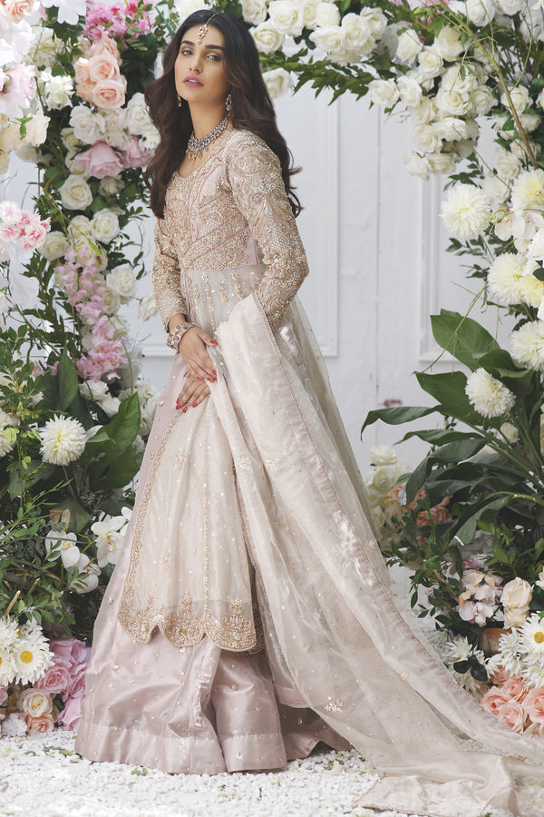 Wahajmkhan | Eden wedding Formals | ROSE GOLD ANARKALI & LENGA - Khanumjan  Pakistani Clothes and Designer Dresses in UK, USA 