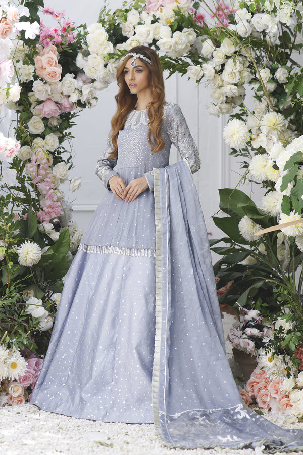 Wahajmkhan | Eden wedding Formals | PERIWINKLE PEPLUM & LENGA - Khanumjan  Pakistani Clothes and Designer Dresses in UK, USA 