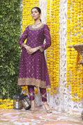 Wahajmbegum | Mehrunnisa Wedding Formals | PURPLE MAGENTA A-LINE OUTFIT - Khanumjan  Pakistani Clothes and Designer Dresses in UK, USA 