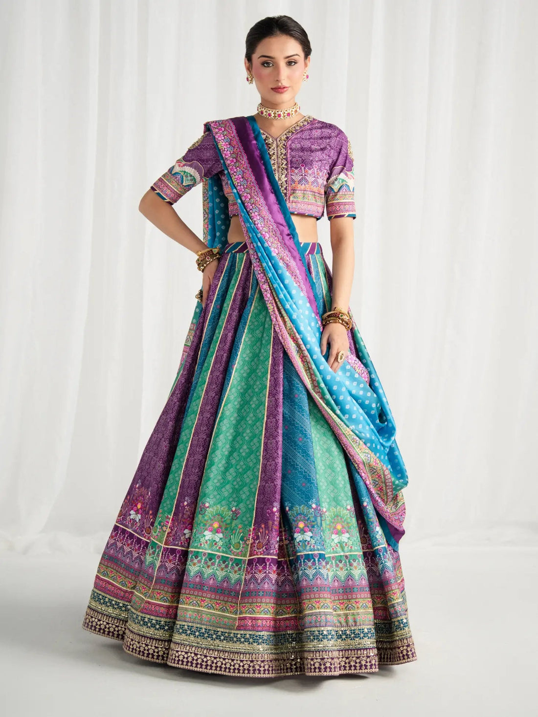 Gulaal | Aira Printed Silk | Mosaic Muse