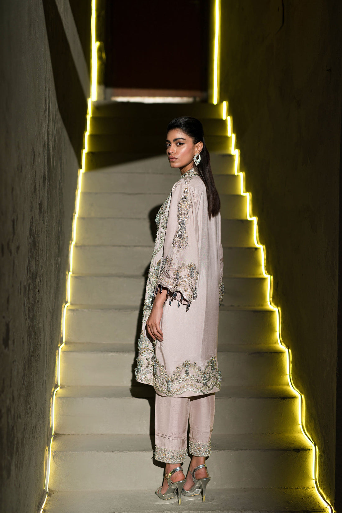 Ammara Khan | Lily Luxury Formals 24 | BOXY JEWELLED TUNIC (D-10)