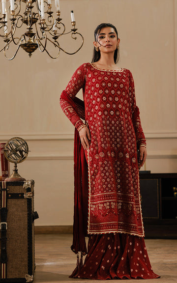 Threads and Motifs | Formal Dresses 25 | Embroidered Shirt With Gharara And Dupatta