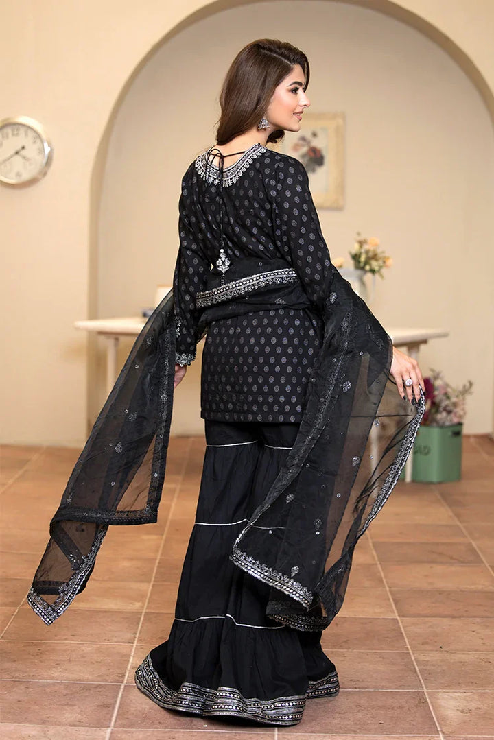 Ellena | Pret Dresses | 3-PC Stitched Embroidered Suit 976BKL