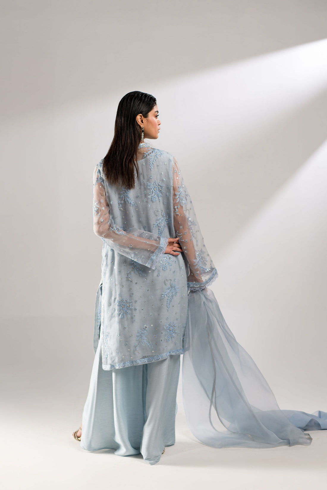 Ammara Khan | Lily Luxury Formals 24 | COOL BLUE CO-ORD SET (D-08)