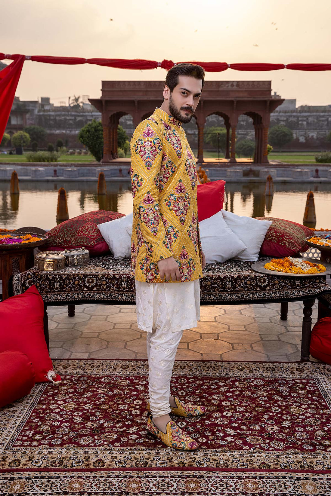 Pakistani Menswear | Mina Kashif | Sherwani D-16